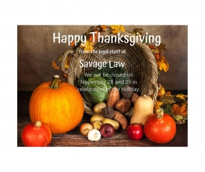 Happy Thanksgiving Savage Law 2019